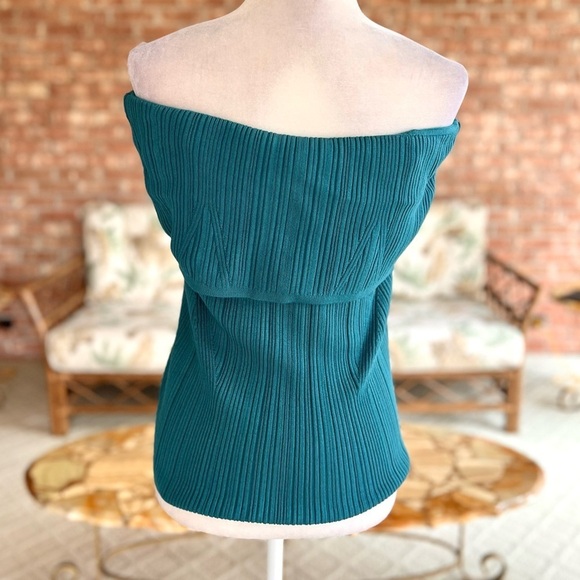 WHBM Teal Ribbed Off Shoulder Top XL - Picture 8 of 15